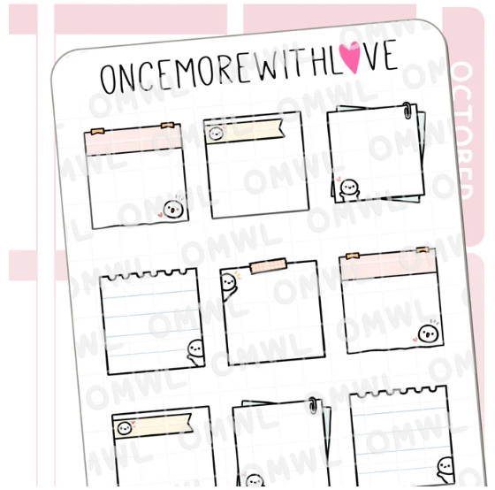 Mini Note Pages | Sticker Sheet