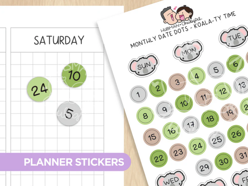 Koala-ty - Monthly Set | Sticker Sheet