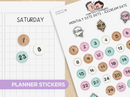 Monthly Date Dots - Icecream Date | Sticker Sheet
