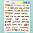 Months | Sticker Sheet