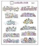 Decorative Months | Sticker Sheet