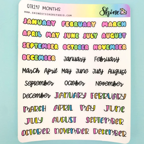 Months | Sticker Sheet