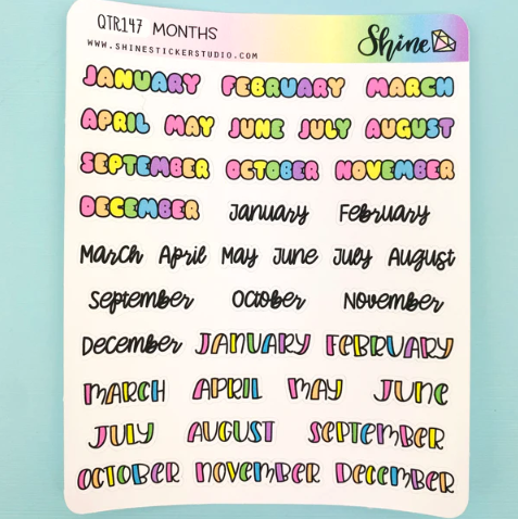 Months Sticker Sheet