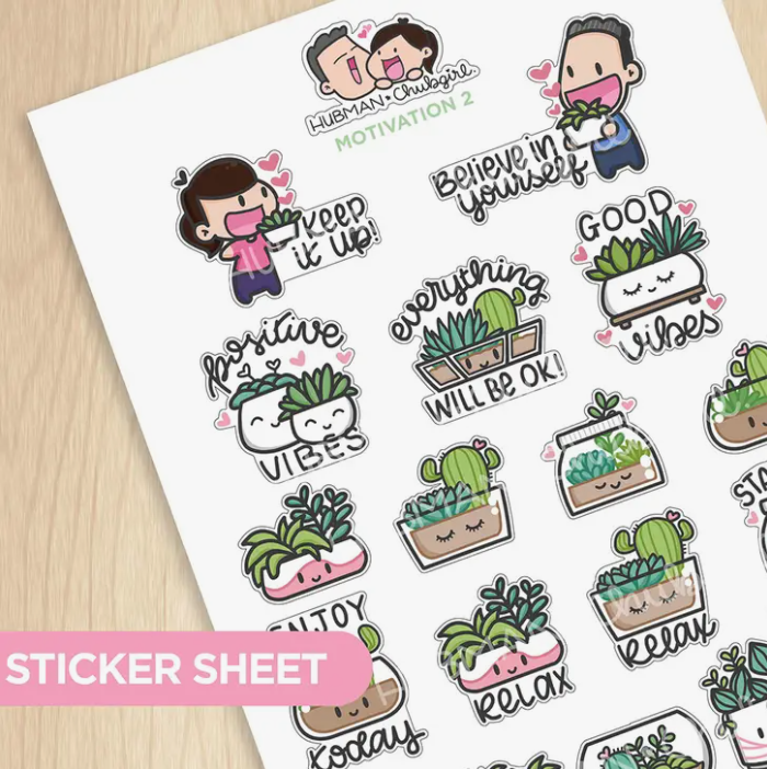 Motivational Plants 2 | Sticker Sheet