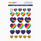 Neon Night Hearts | Sticker Sheet