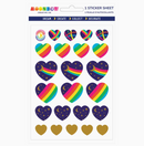 Neon Night Hearts | Sticker Sheet