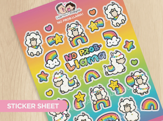No Prob-Llama | BIG Sticker Sheet