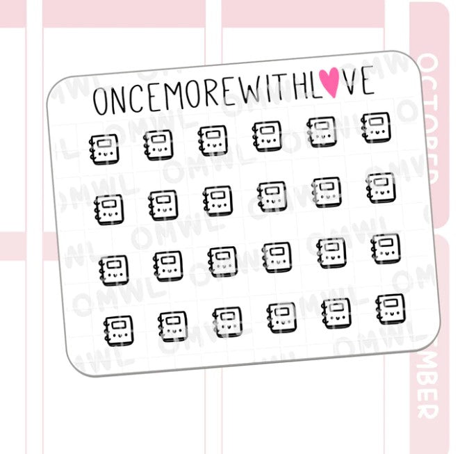 Mini Icons - Notebook | Sticker Sheet