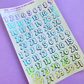 Clear Foiled Date Numbers | Sticker Sheet