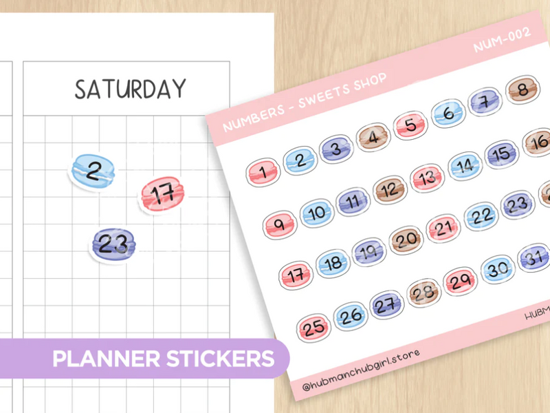 Sweet Shop - Numbers | Sticker Sheet