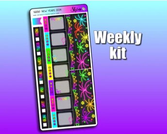 Neon New Years | Hobonichi Weeks Kit