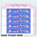 Ocean Bookshelf Washi Strip | Clear Sticker Sheet