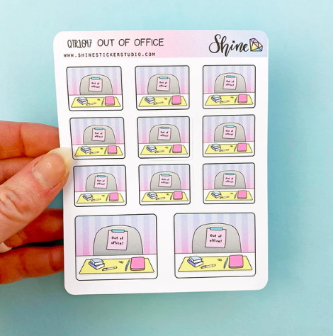 Off Work Sticker Small Out of Office | Sticker Sheet