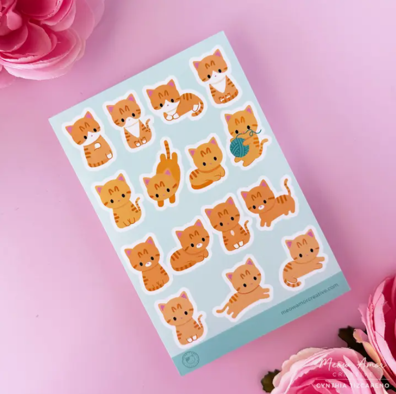 Orange Tabby Cats | Sticker Sheet