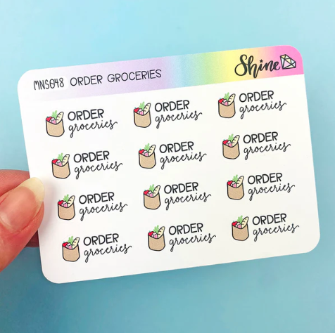 Orderitem Sticker Order Groceries | Sticker Sheet