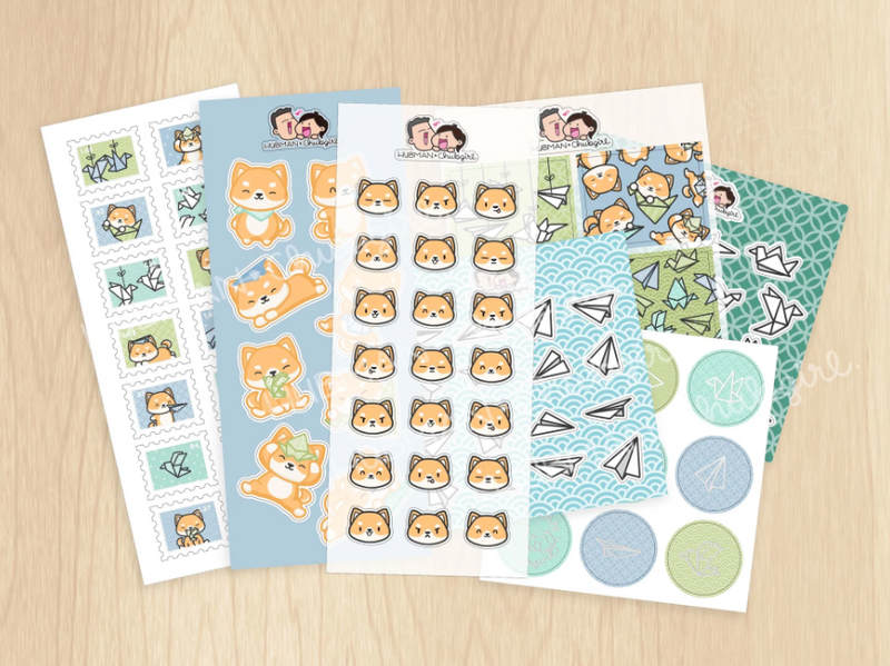 Origami Shiba | Variety Sticker Pack