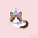 Party Ragdoll Cat | Vinyl Sticker