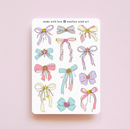 Coquette Ribbon Bows | Sticker Sheet