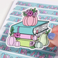 Pastel Pumpkin Book Stack | Vinyl Sticker