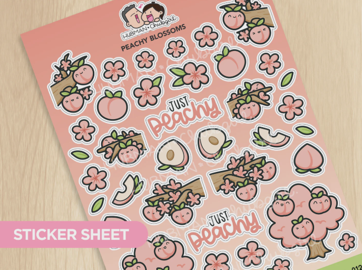 Peachy Blossoms | Big Sticker Sheet