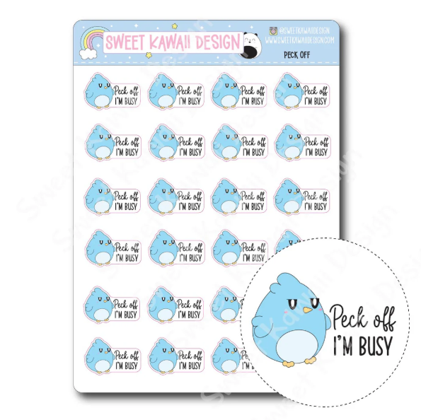 Kawaii Peck Off | Sticker Sheet