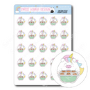 Kawaii Unicorn (Peggy) - Baking | Sticker Sheet