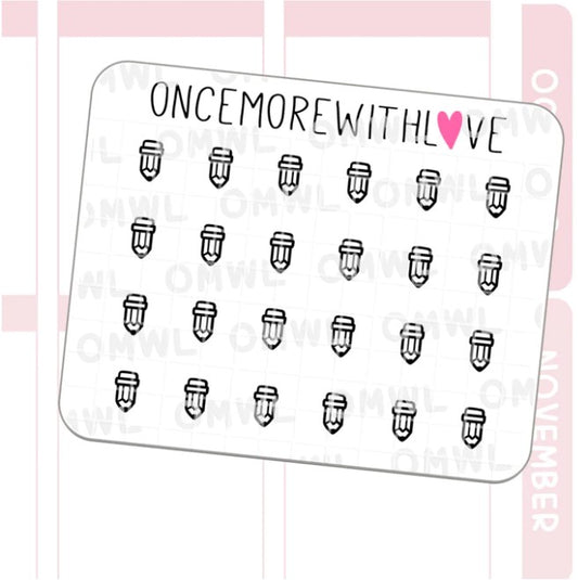 Mini Icons - Pencil | Sticker Sheet