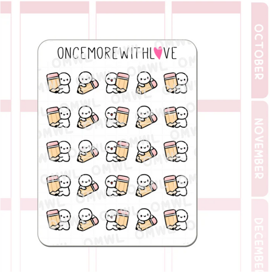 Pencil Munchkin | Sticker Sheet