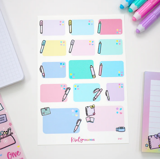Pen Lovers - Boxes | Sticker Sheet