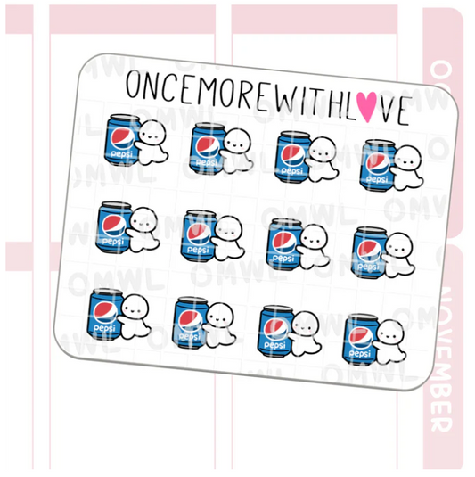 Mini - Soda Pop Cans - Pepsi | Sticker Sheet