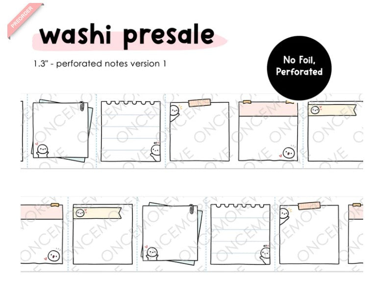 Perforated Notes V1 | Washi