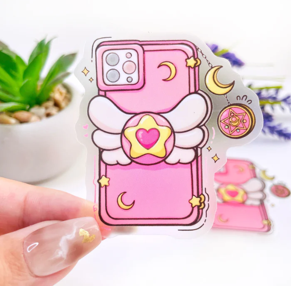 Moon Prism - Phone | Transparent Vinyl Sticker