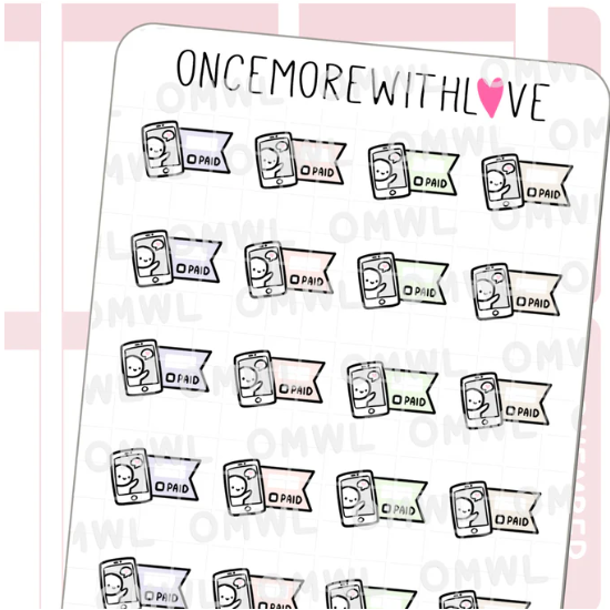 Phone Bill Payment Reminder | Sticker Sheet
