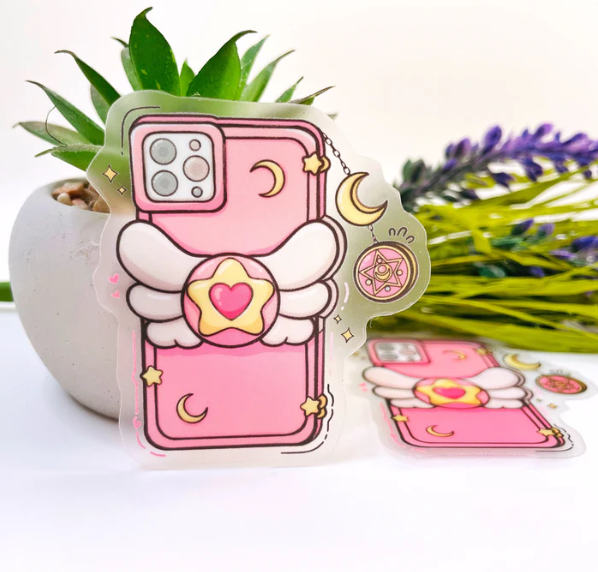Moon Prism - Phone | Transparent Vinyl Sticker