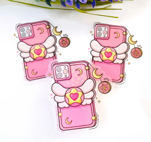 Moon Prism - Phone | Transparent Vinyl Sticker