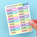 Piggy Bank Savings Tracker | Sticker Sheet