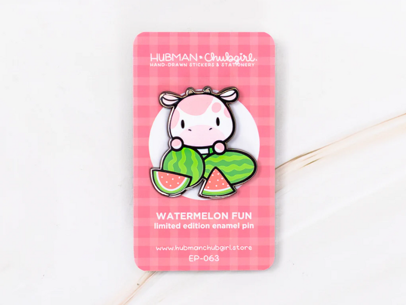 Watermelon Cow | Enamel Pin