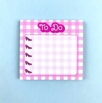 Pink Gingham To Do Planner Post-It Notes