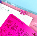Red FOIL Pink Mini Bow Tabs | Sticker Sheet