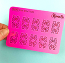 Red FOIL Pink Mini Bow Tabs | Sticker Sheet