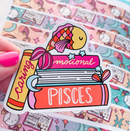 Pisces Book Stack | Vinyl Sticker