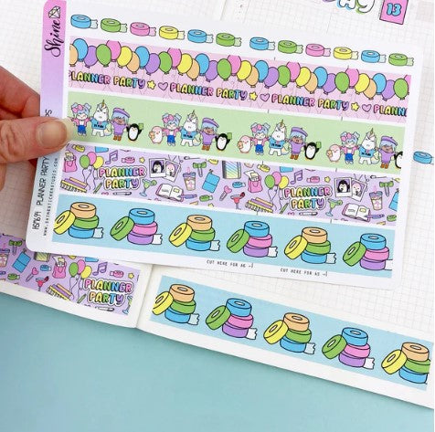 Planner Party Washi Strip | Sticker Sheet