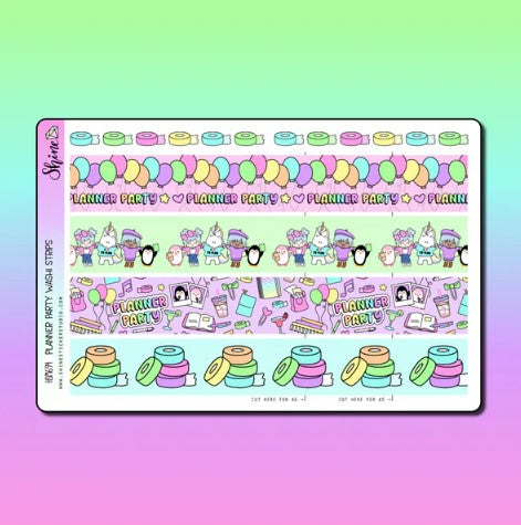 Planner Party Washi Strip | Sticker Sheet