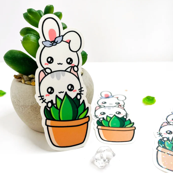 Plant Peeking | Vinyl Sticker