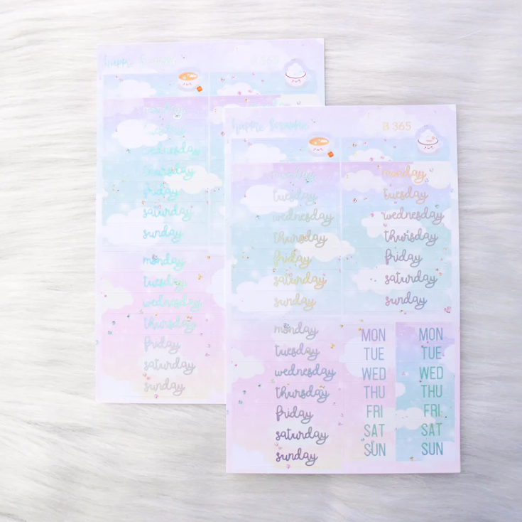 Positivi-TEA Skinny Date Cover | Sticker Sheet (set of 2)