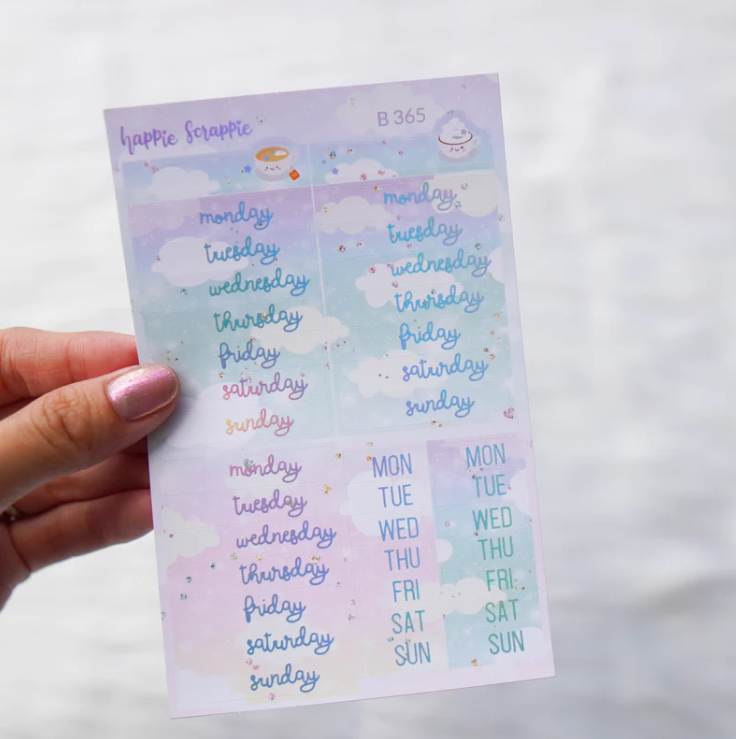 Positivi-TEA Skinny Date Cover | Sticker Sheet (set of 2)