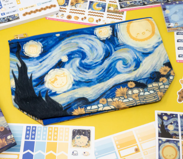 Starry Night | Large Canvas Pouch