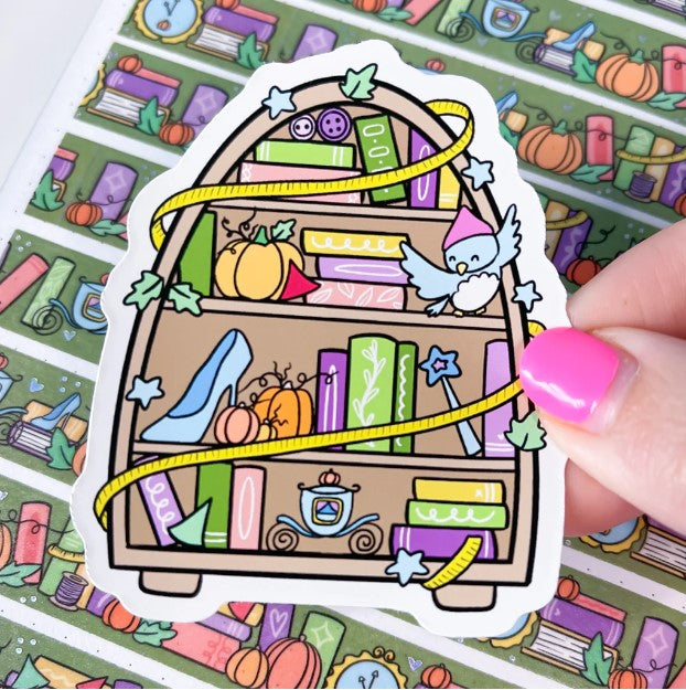 Pumpkin Princess Bookcase | Vinyl Sticker