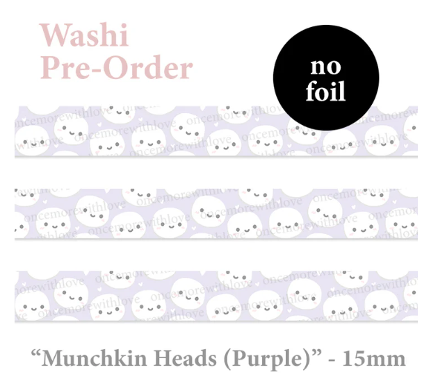 Purple Munchkin Pattern | Washi