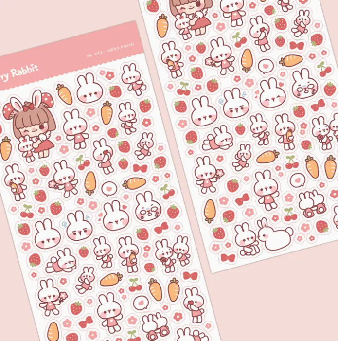 Rabbit Friends | Sticker Sheet